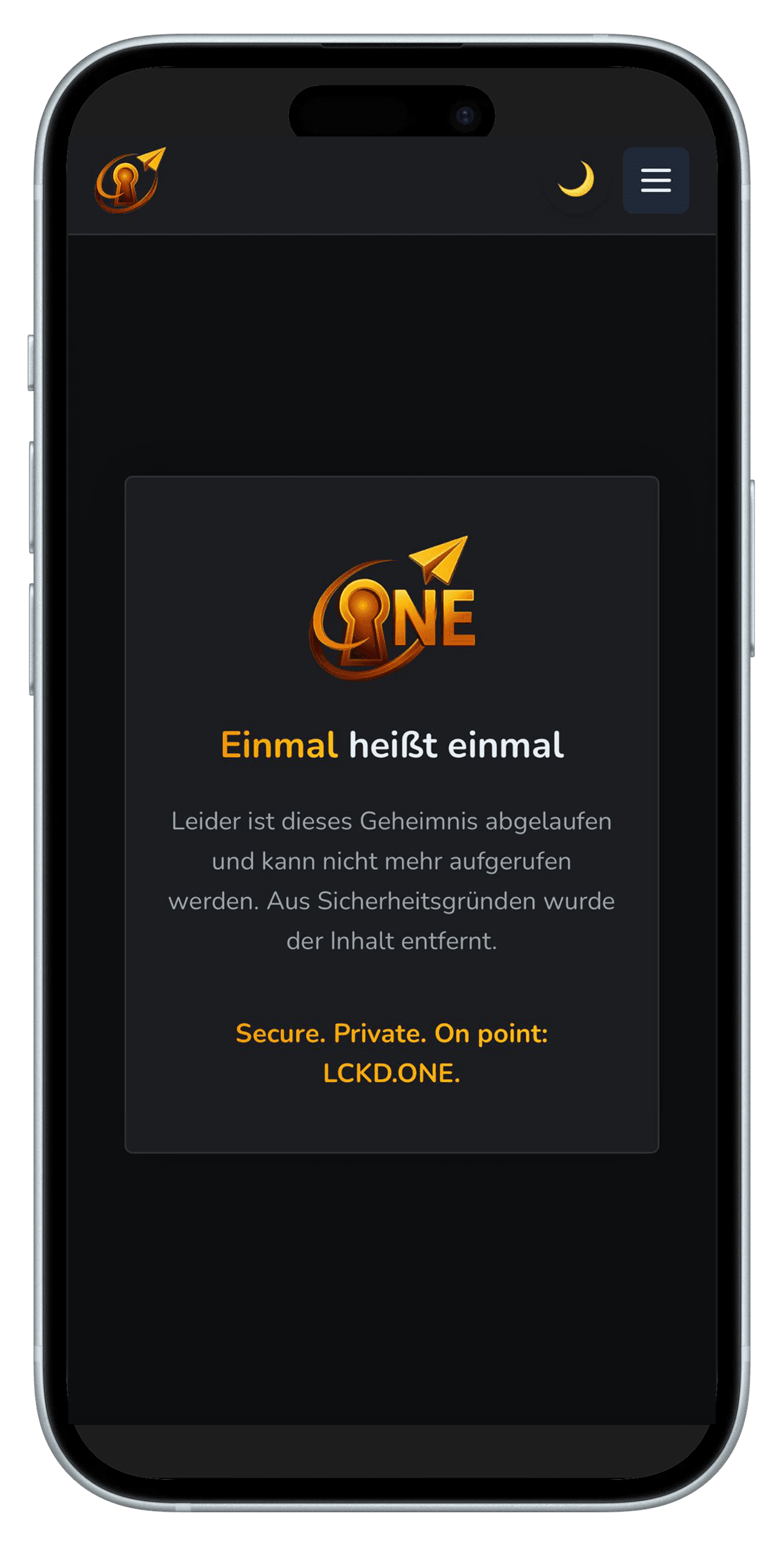 LCKD.ONE App auf dem Smartphone